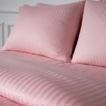 Blush Striped 100% Cotton Sateen Standard Pillowcase