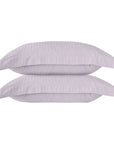 Une paire de taies d'oreiller Oxford 100 % satin de coton à rayures grises