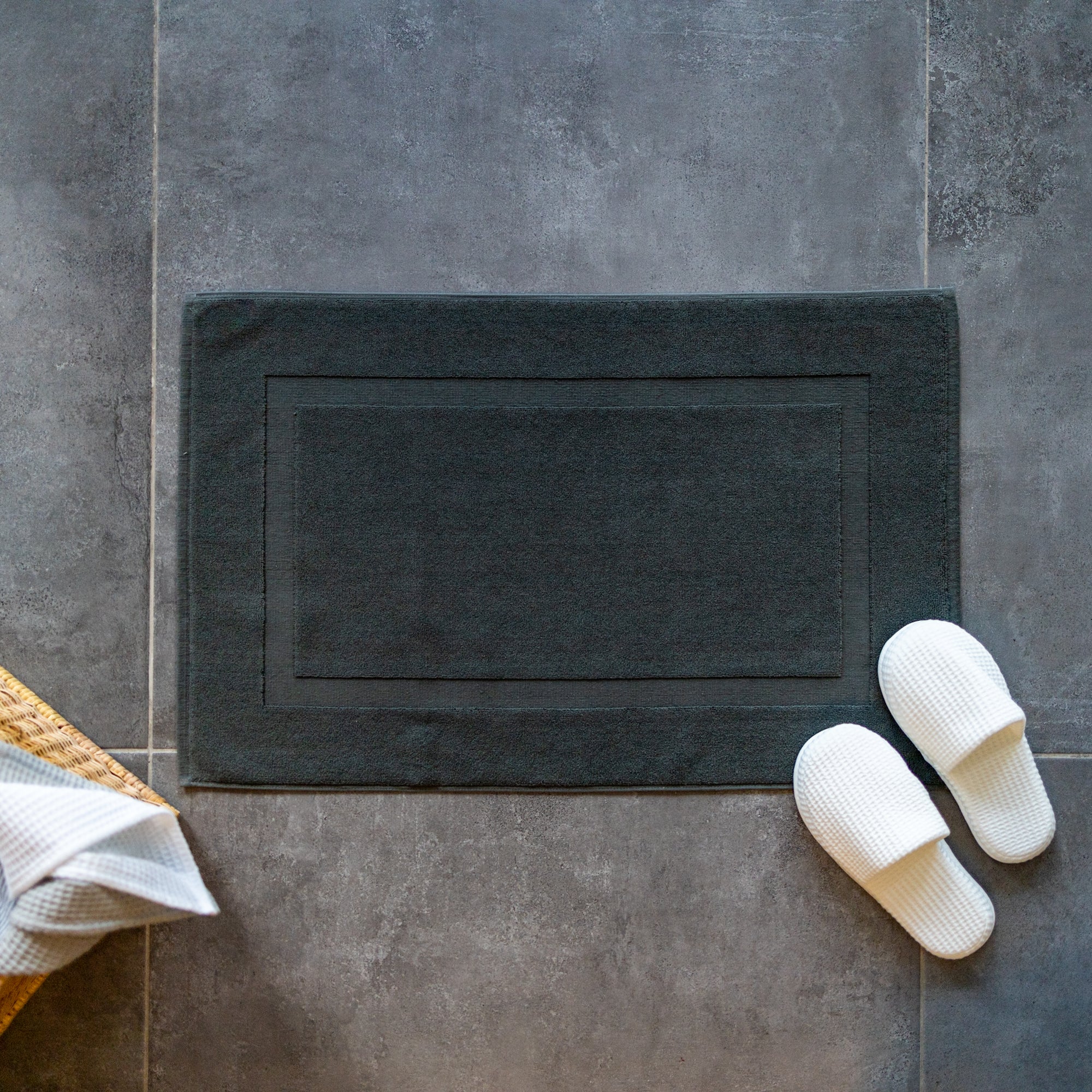 Tapis de bain et tapis jacquard 100 % coton 1 200 g/m².