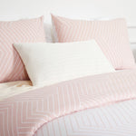 Oslo Blush Chevron Cotton Duvet Cover Bedding Set
