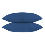 Navy Blue Striped 100% Cotton Sateen Standard Pillowcase