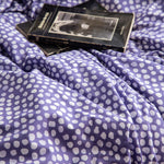 Purple & Grey Polka Dot Cotton Duvet Cover Bedding Set