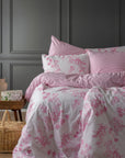 Sevilla Pink Floral Cotton Duvet Cover Bedding Set