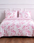 Sevilla Pink Floral Cotton Duvet Cover Bedding Set