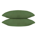 Green Striped 100% Cotton Sateen Standard Pillowcase