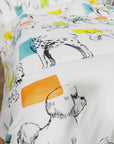Parure de lit avec housse de couette pour enfants, motif chiens de dessin animé, pour garçons et filles, animaux