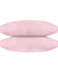One Pair Blush Striped 100% Cotton Sateen Standard Pillowcase