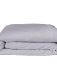 Einteiliger grau gestreifter Bettbezug aus 100 % Baumwollsatin