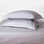 Grey Striped 100% Cotton Sateen Oxford Pillowcase