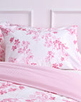 Sevilla Pink Floral Cotton Duvet Cover Bedding Set