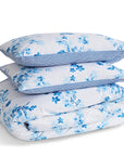 Sevilla Blue Floral Cotton Duvet Cover Bedding Set