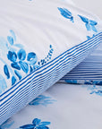 Sevilla Blue Floral Cotton Duvet Cover Bedding Set