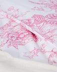 Solo Pink Floral Cotton Duvet Cover Bedding Set - Super King Size